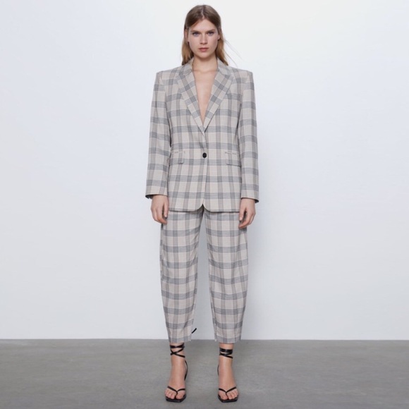 Zara Plaid Pants - Picture 1 of 9